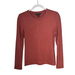 Banana Republic Soft Luxe Womens Sz XS Orange Top Long Sleeve Stretch Cozy Soft
